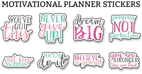 Download Free Motivational Quotes MINI Happy Planner Stickers Easy Edite